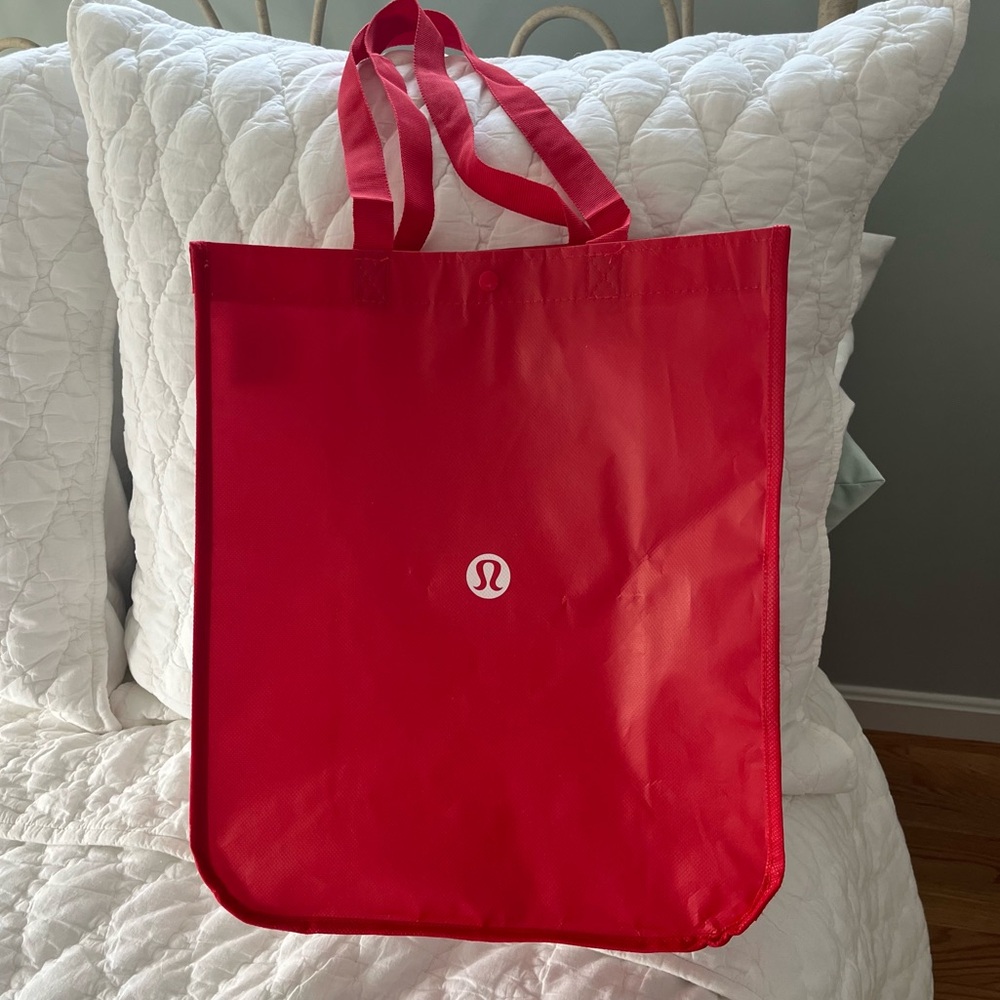 Lululemon NEW Large Reusables Bag  - Red and White